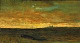 Edward Mitchell Bannister Sunset Scene painting